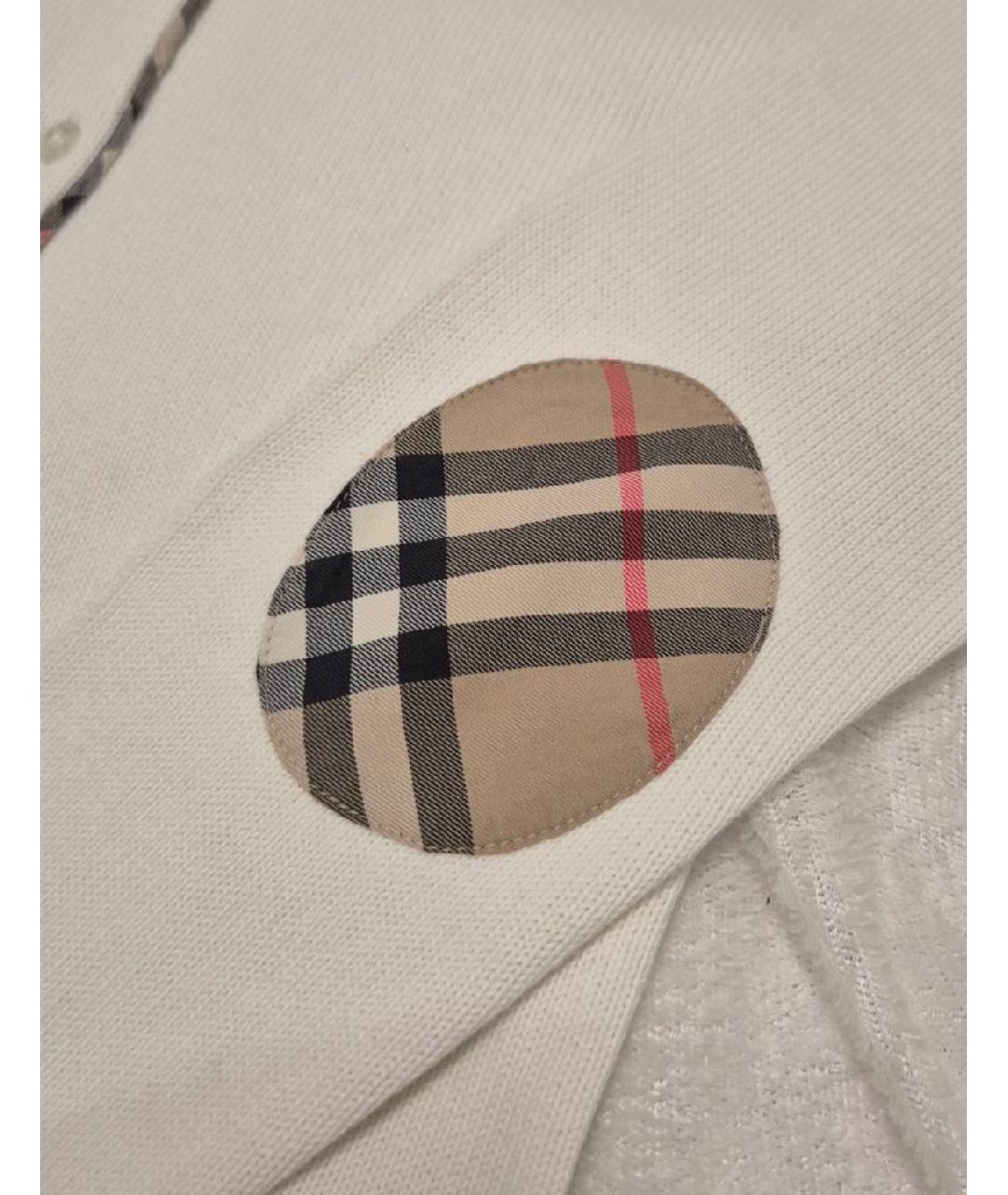 BURBERRY Белый хлопковый кардиган, фото 7