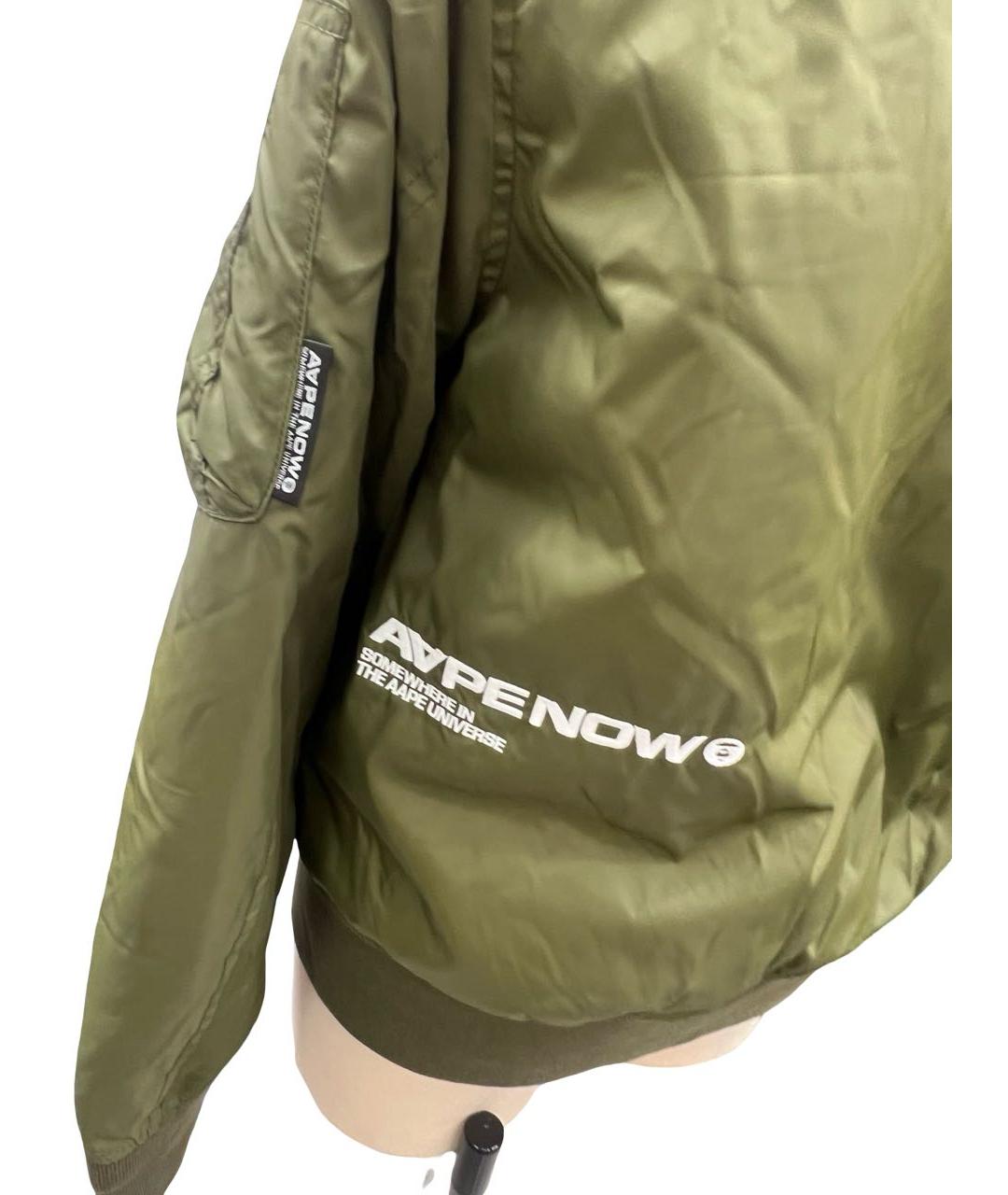 A BATHING APE Хаки нейлоновая куртка, фото 5