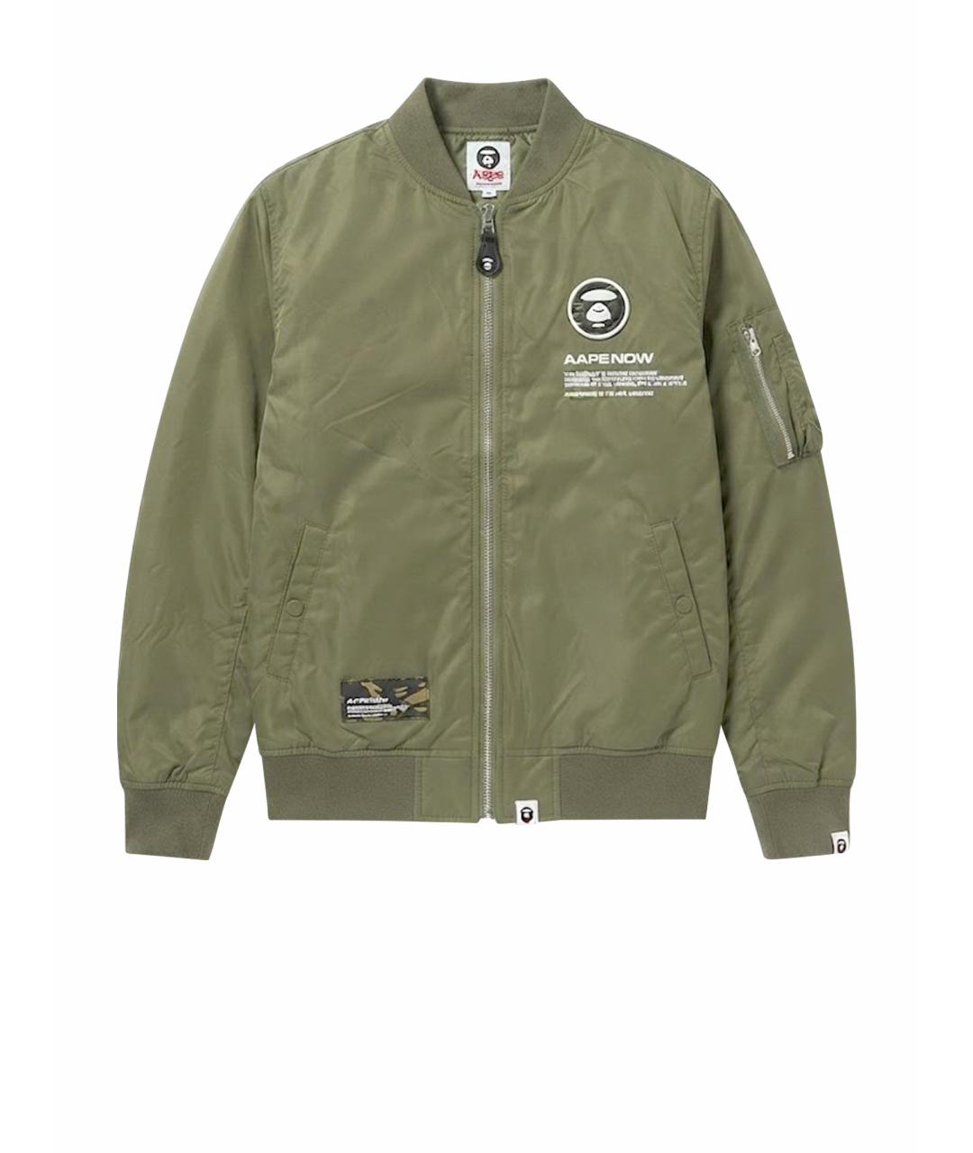 A BATHING APE Хаки нейлоновая куртка, фото 1