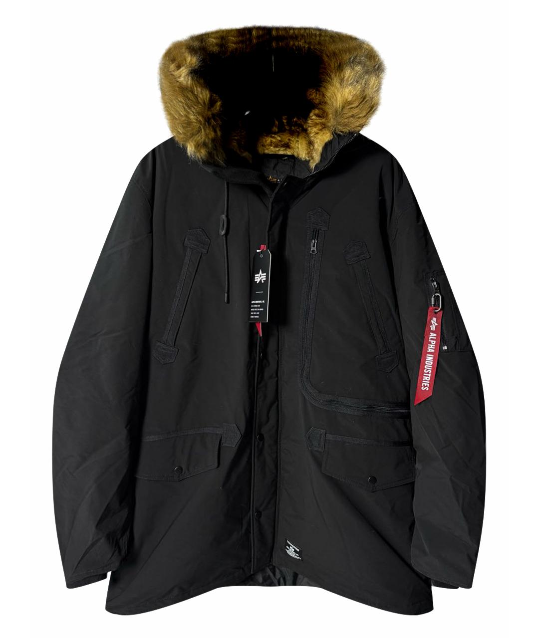 ALPHA INDUSTRIES Черная нейлоновая парка, фото 1