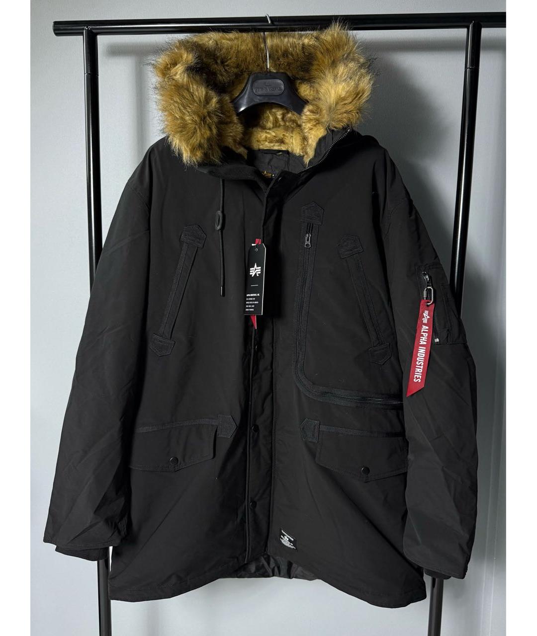 ALPHA INDUSTRIES Черная нейлоновая парка, фото 9
