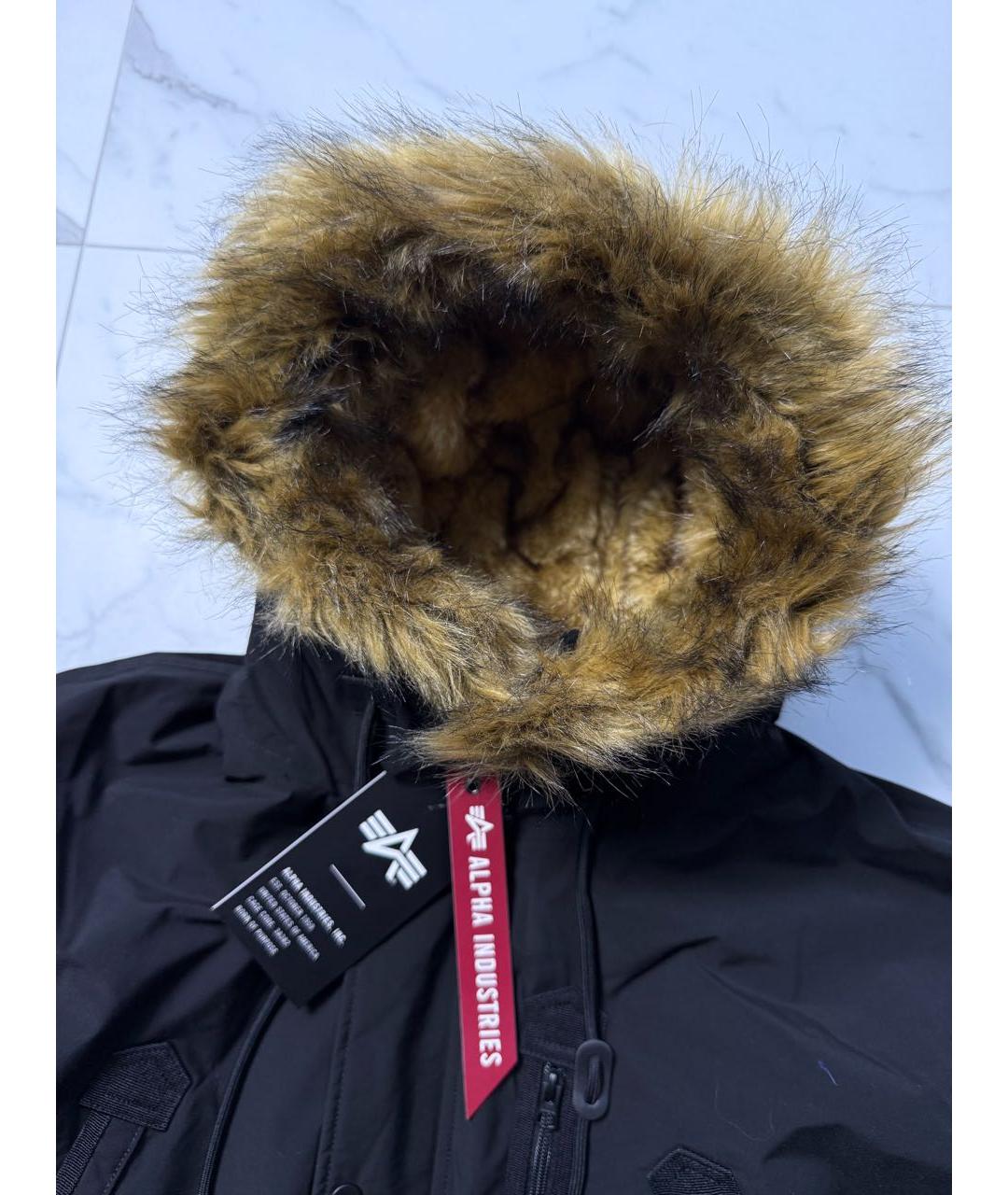 ALPHA INDUSTRIES Черная нейлоновая парка, фото 6