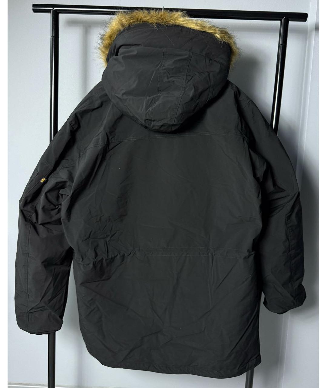 ALPHA INDUSTRIES Черная нейлоновая парка, фото 4