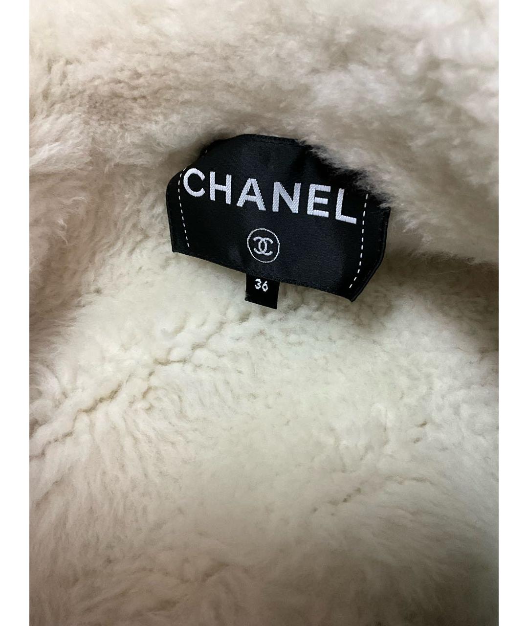 CHANEL Черная кожаная дубленка, фото 7