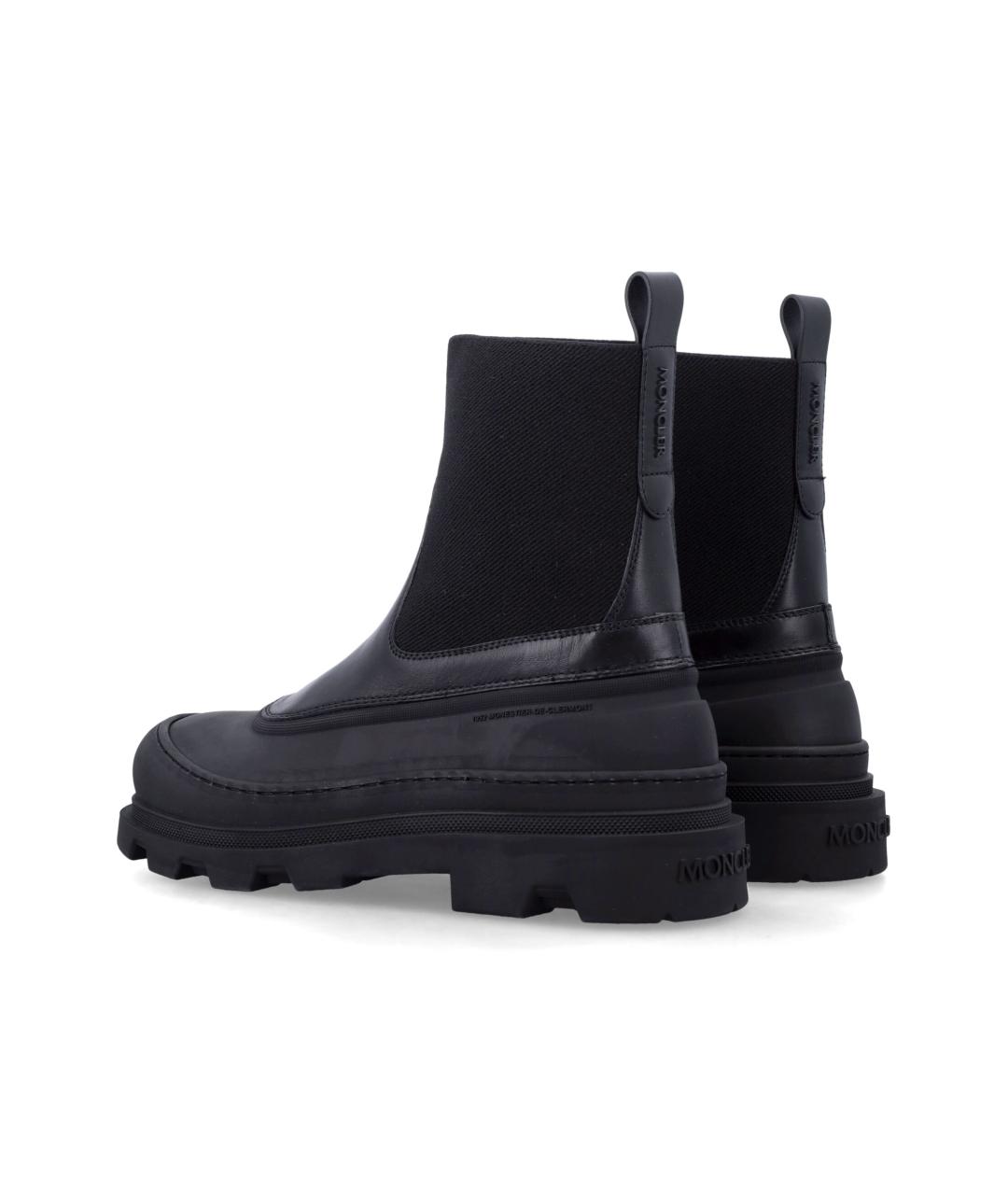 MONCLER Черные кожаные ботинки, фото 3
