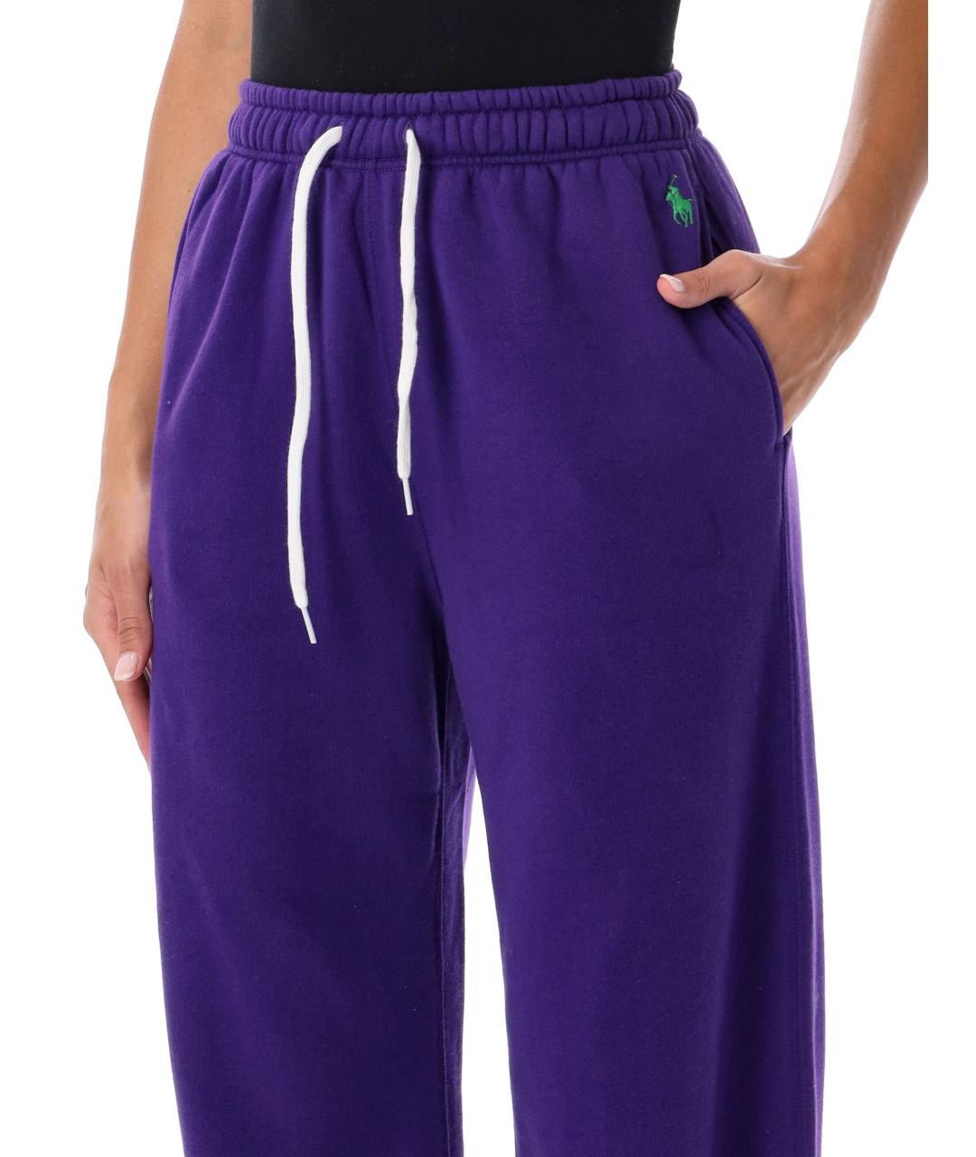 POLO RALPH LAUREN Фиолетовые хлопковые спортивные брюки и шорты, фото 3