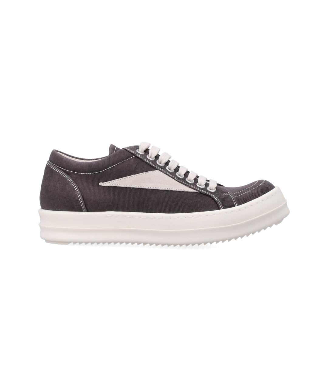 RICK OWENS DRKSHDW Бордовые текстильные кеды, фото 5