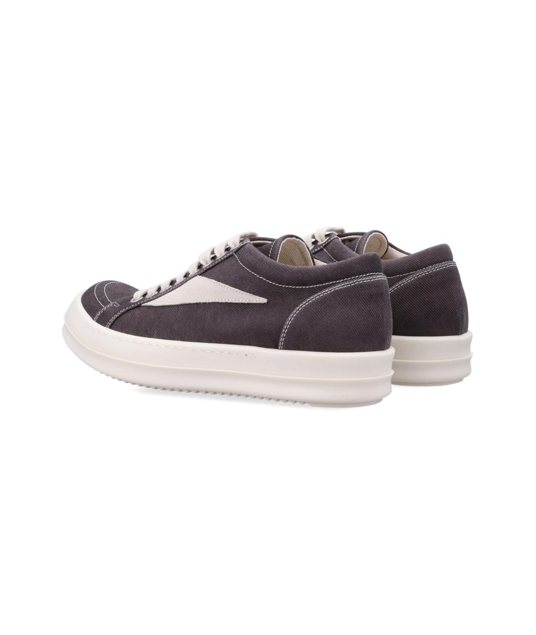RICK OWENS DRKSHDW Бордовые текстильные кеды, фото 4