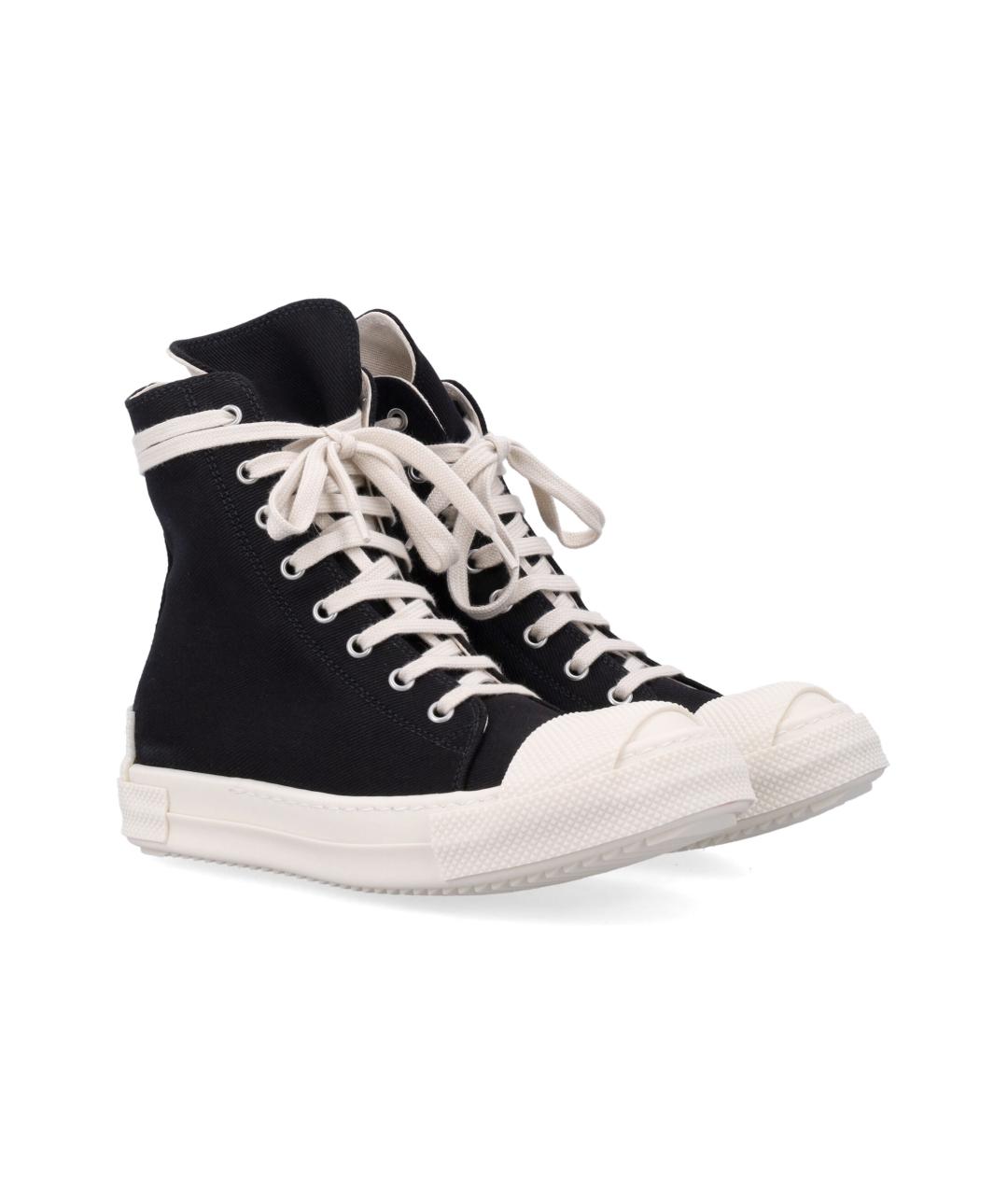 RICK OWENS DRKSHDW Черные текстильные кроссовки, фото 3