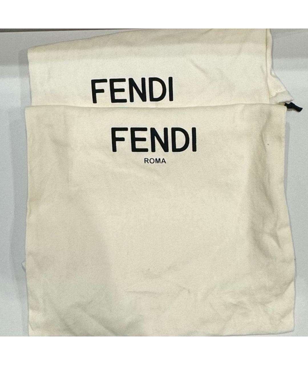 FENDI Черные текстильные ботинки, фото 5