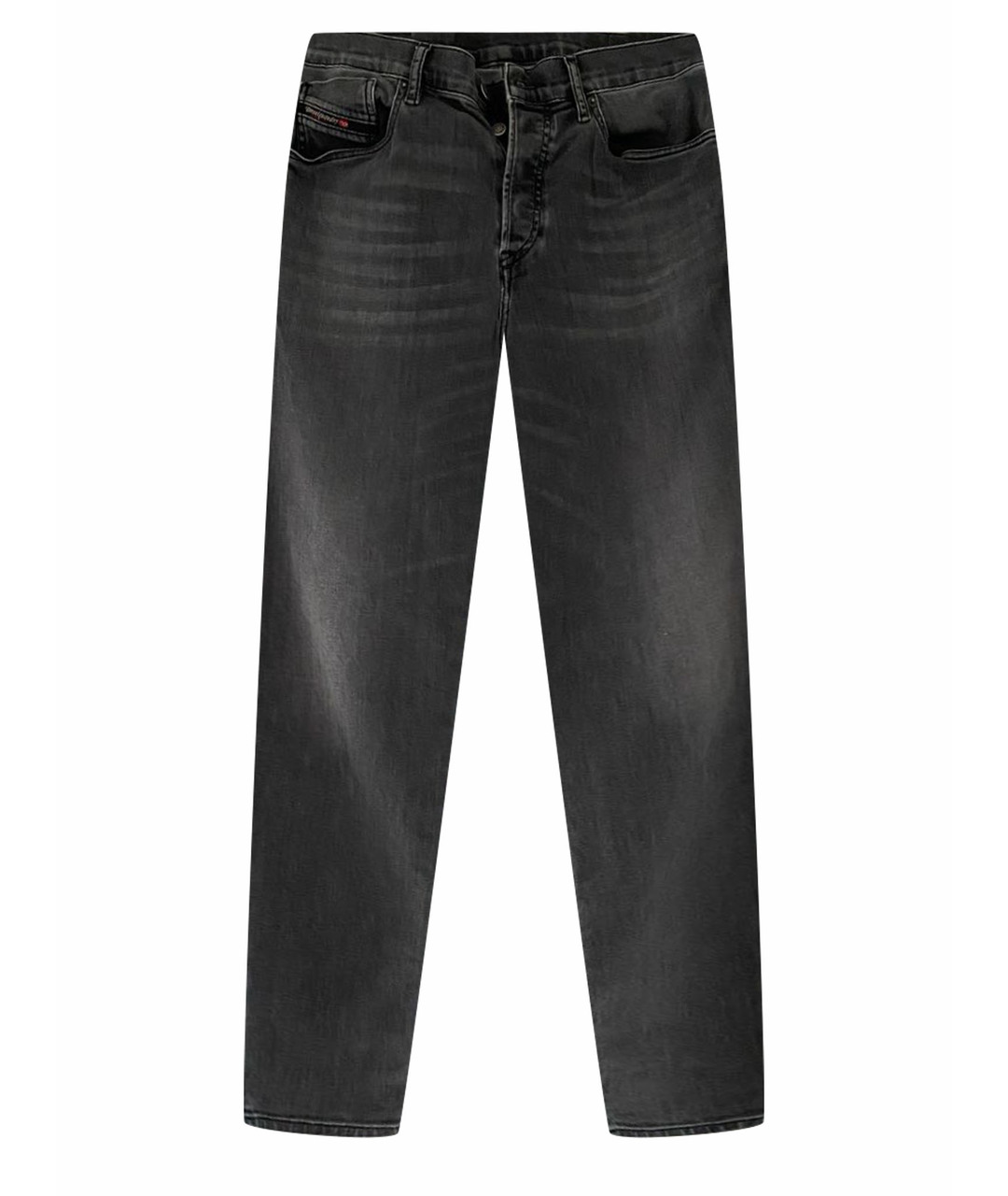 DIESEL Серые хлопковые прямые джинсы, фото 1