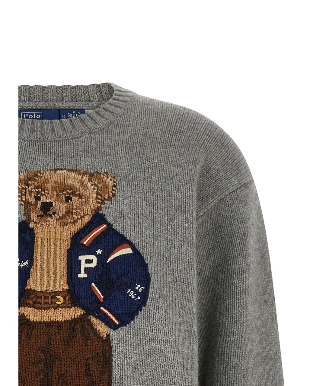 POLO RALPH LAUREN Серый шерстяной джемпер / свитер, фото 3