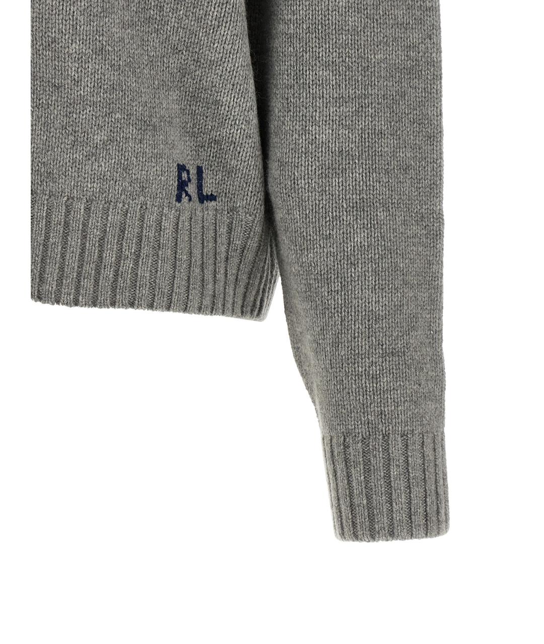 POLO RALPH LAUREN Серый шерстяной джемпер / свитер, фото 4