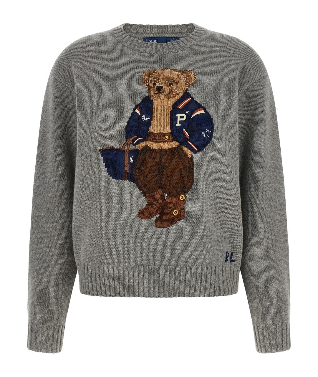 POLO RALPH LAUREN Серый шерстяной джемпер / свитер, фото 1