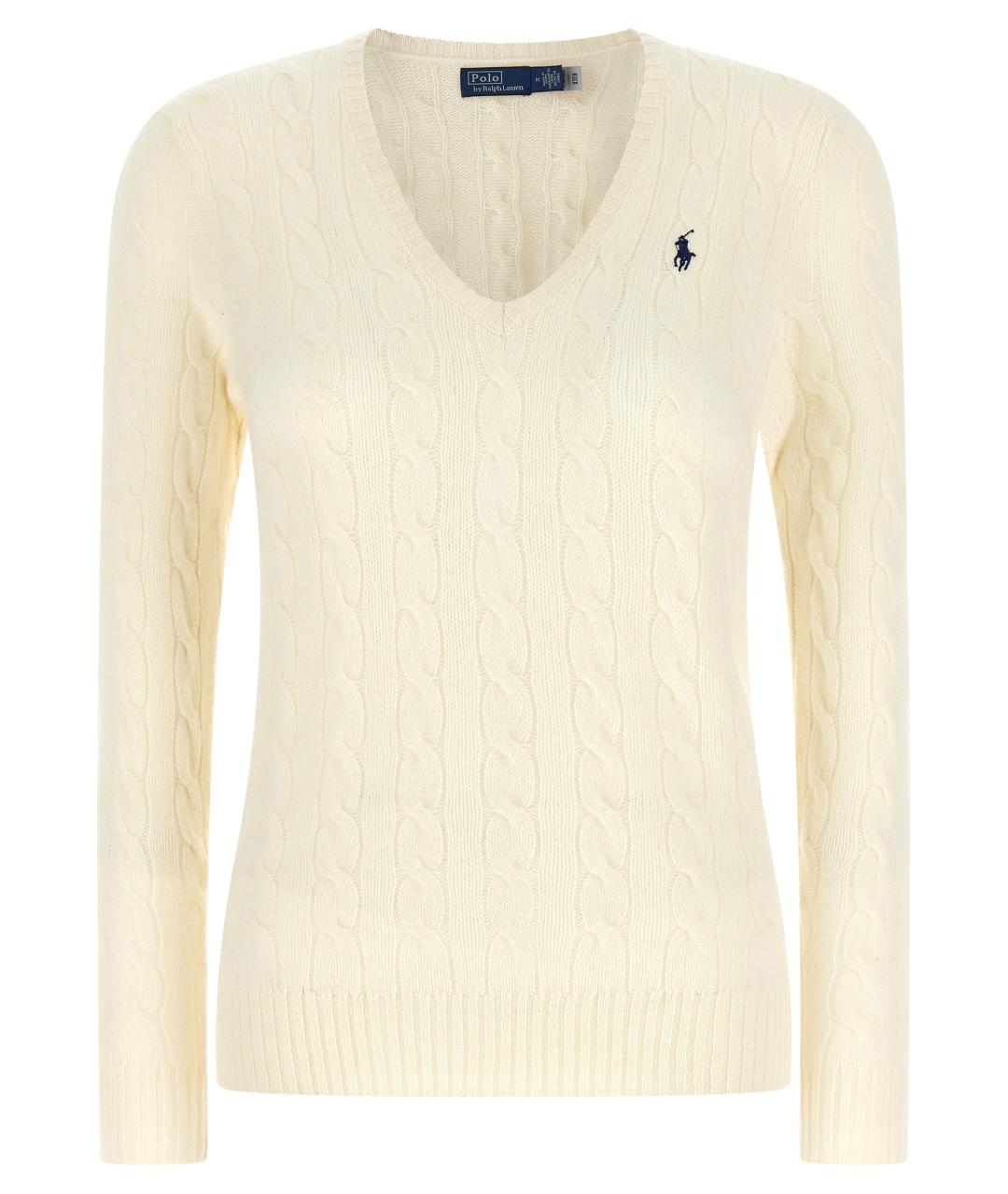 POLO RALPH LAUREN Белый шерстяной джемпер / свитер, фото 1