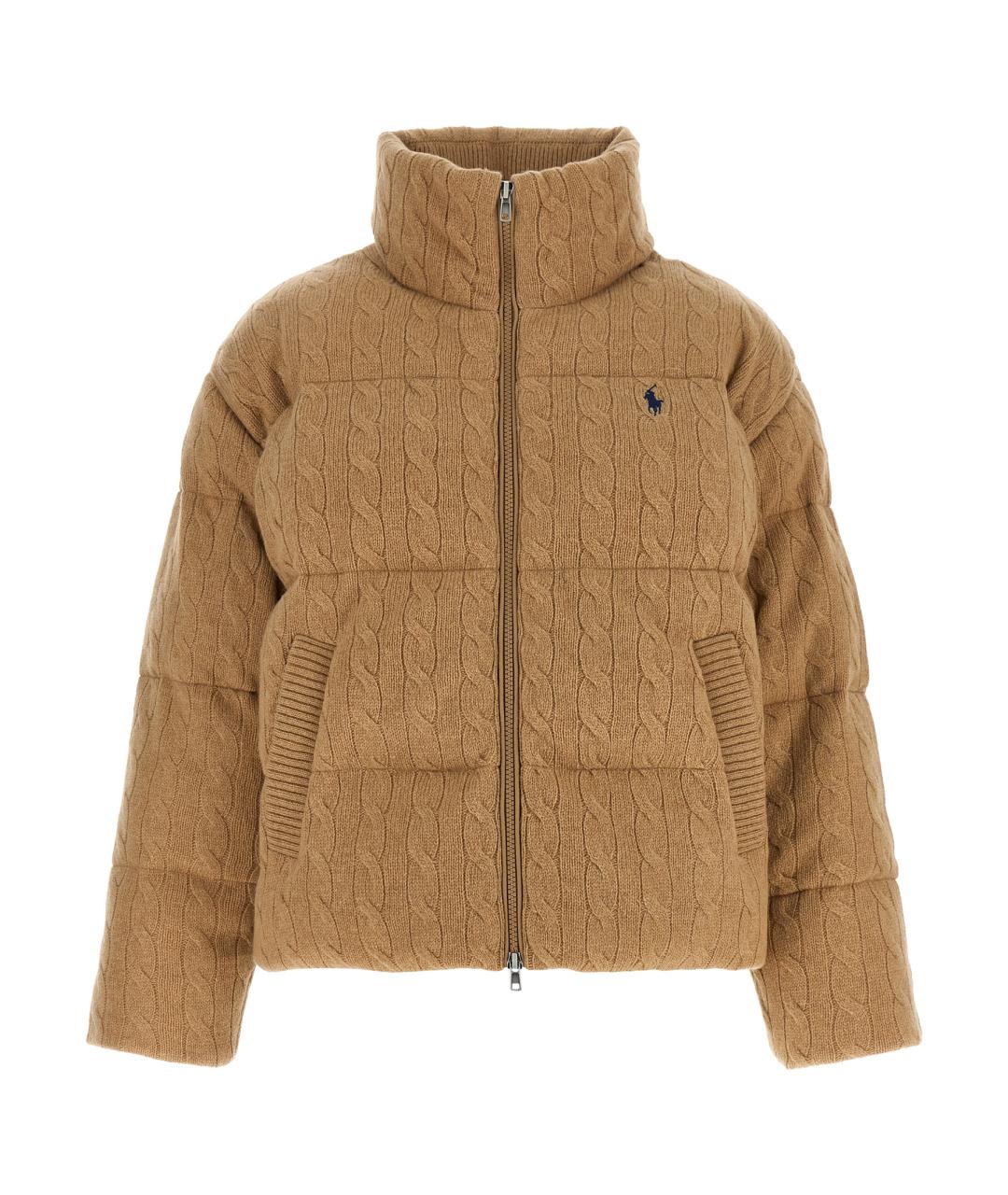 POLO RALPH LAUREN Бежевый шерстяной пуховик, фото 1