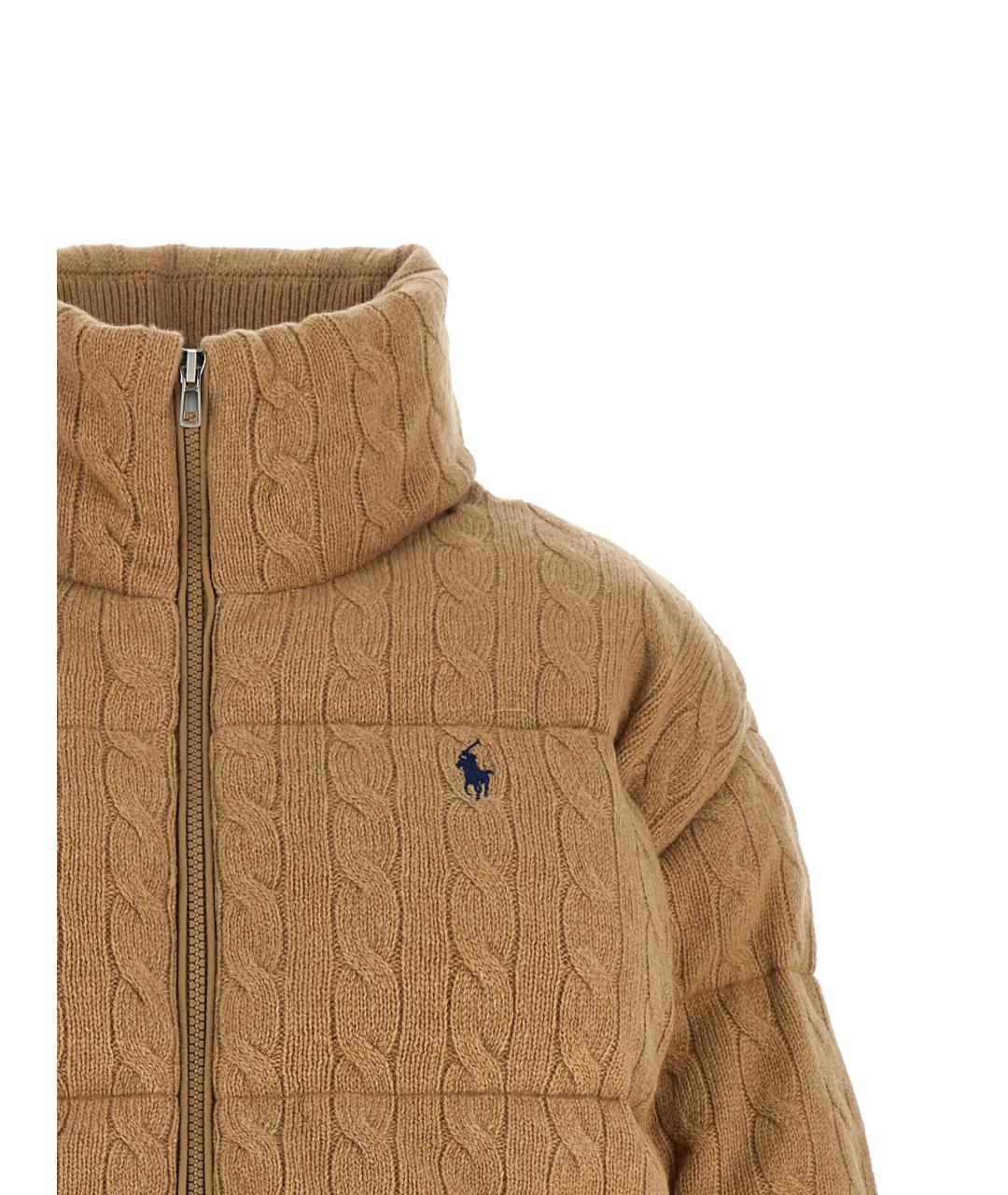 POLO RALPH LAUREN Бежевый шерстяной пуховик, фото 3
