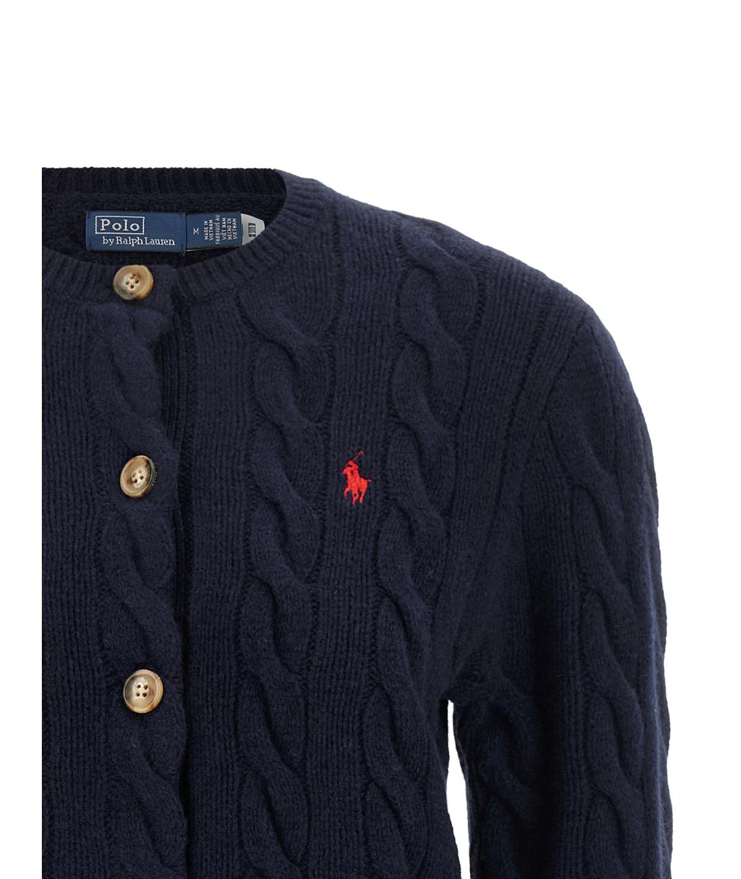POLO RALPH LAUREN Синий шерстяной кардиган, фото 3