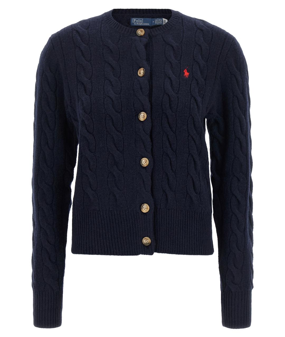POLO RALPH LAUREN Синий шерстяной кардиган, фото 1