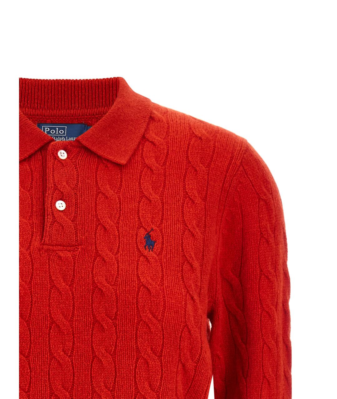 POLO RALPH LAUREN Красный шерстяной джемпер / свитер, фото 3