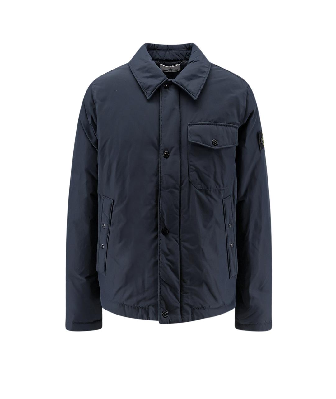 STONE ISLAND Синяя полиамидовая куртка, фото 1