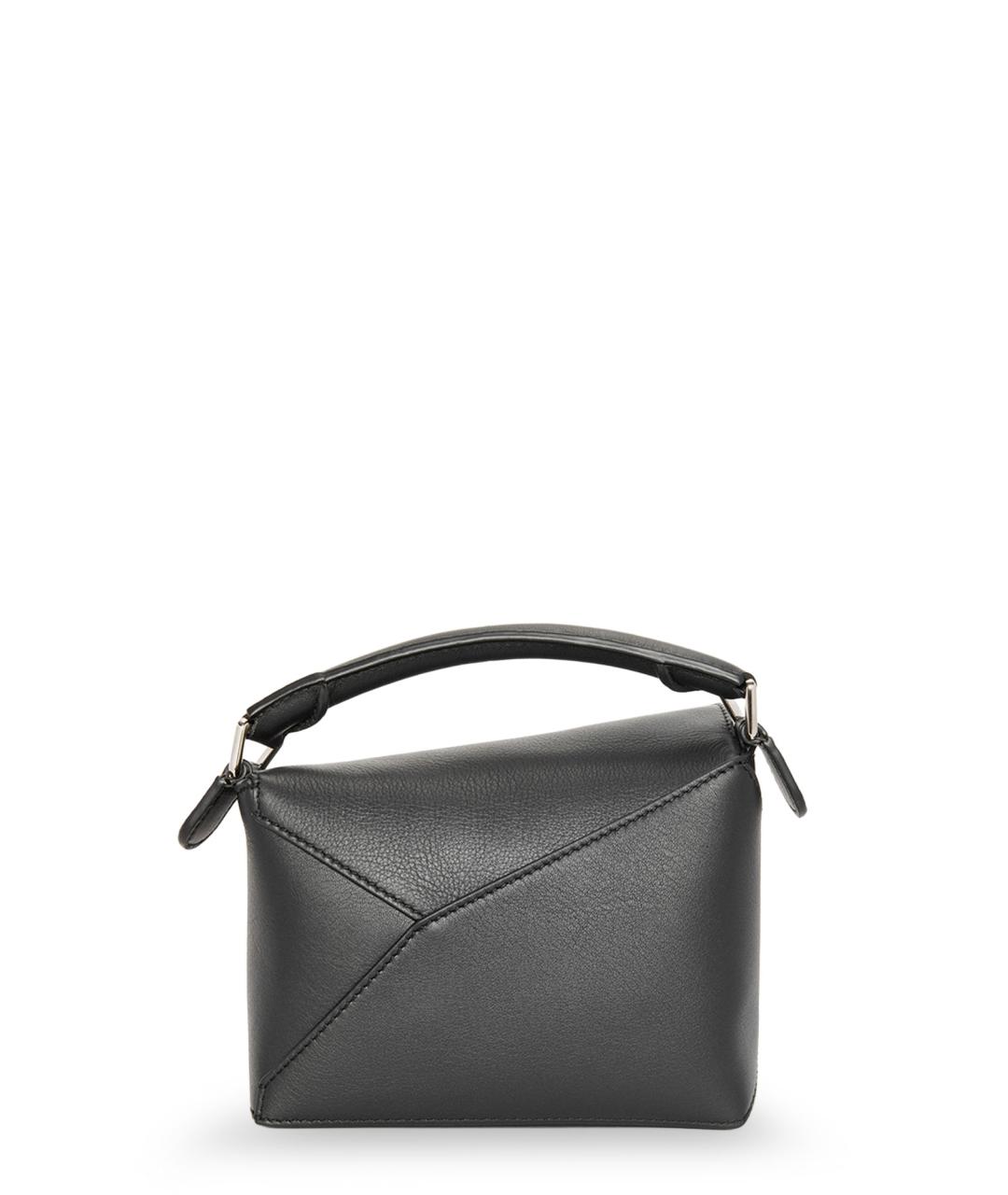 LOEWE Черная кожаная сумка с короткими ручками, фото 2