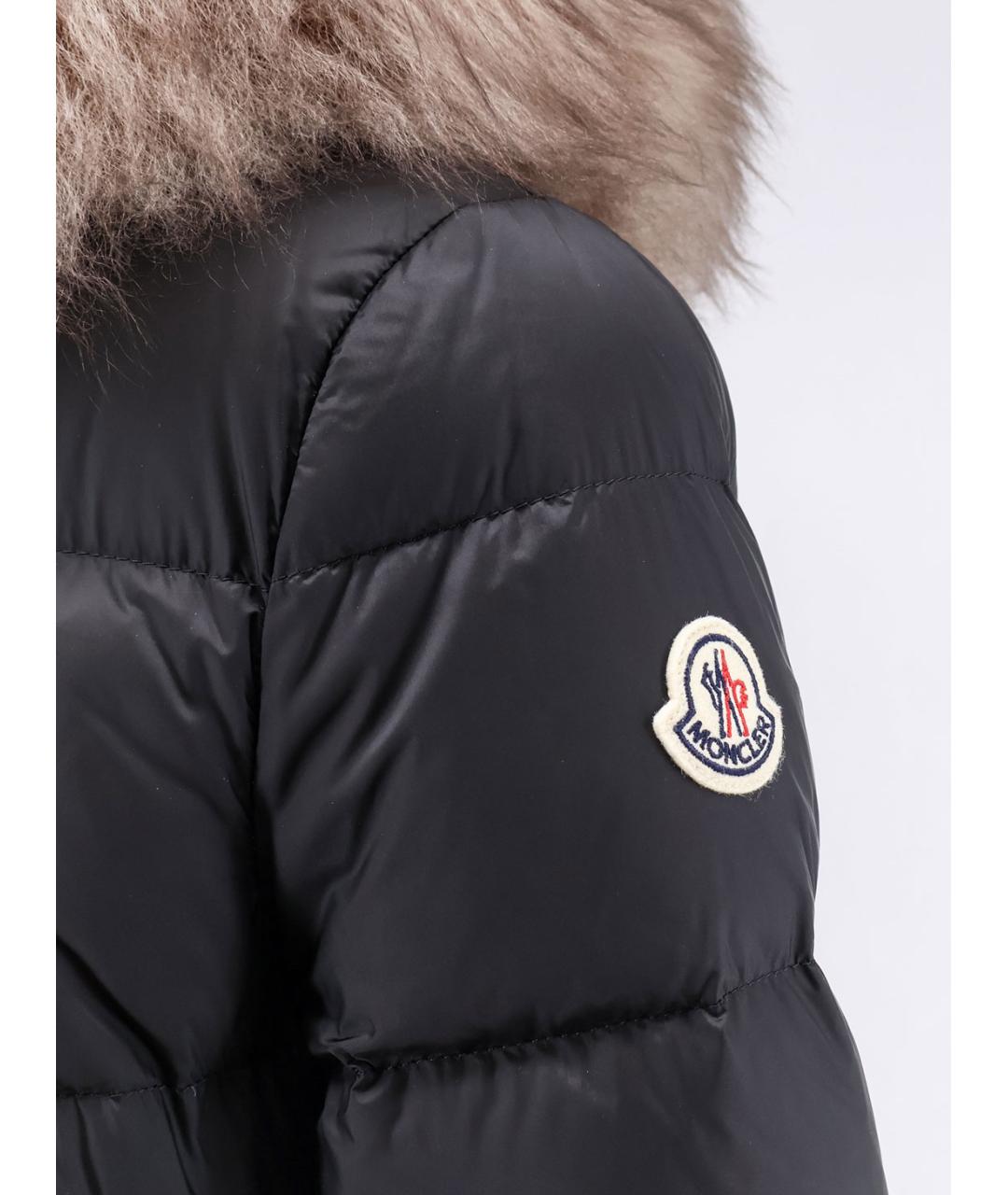 MONCLER Черный полиамидовый пуховик, фото 3