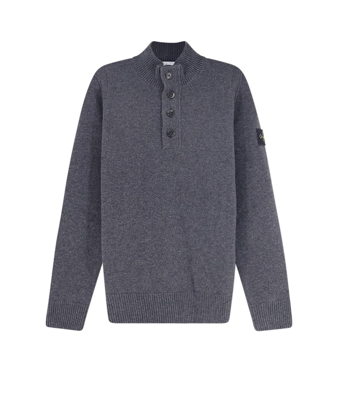 STONE ISLAND Серый шерстяной джемпер / свитер, фото 1