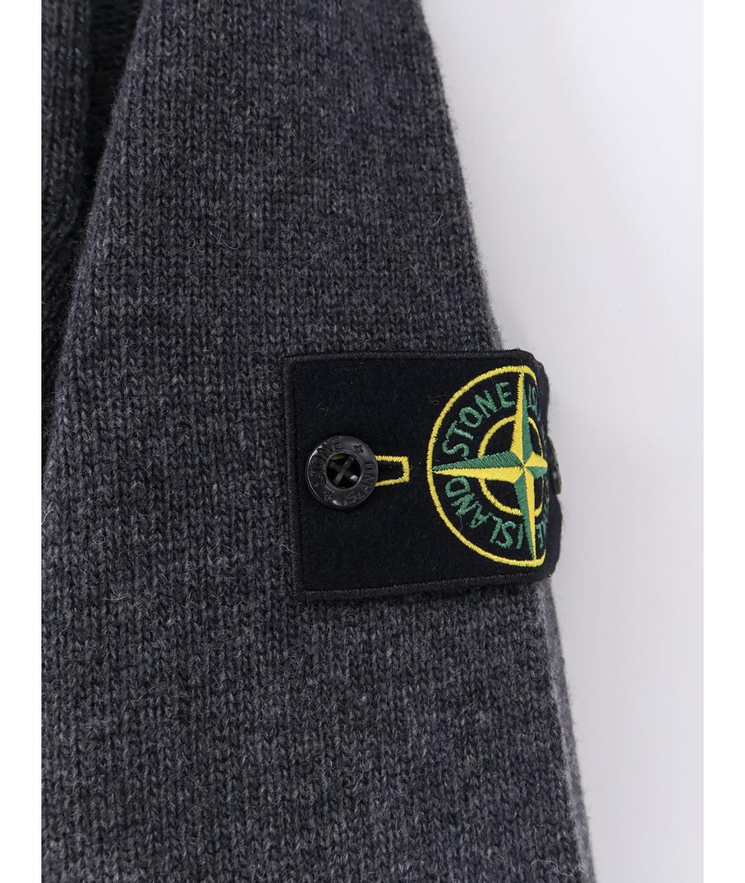 STONE ISLAND Серый шерстяной джемпер / свитер, фото 3