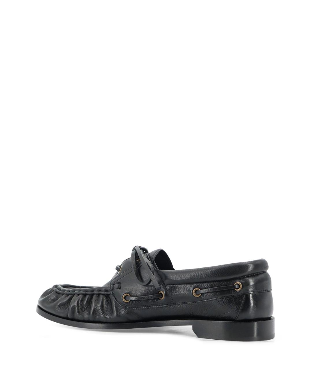 SAINT LAURENT Черные кожаные лоферы, фото 3