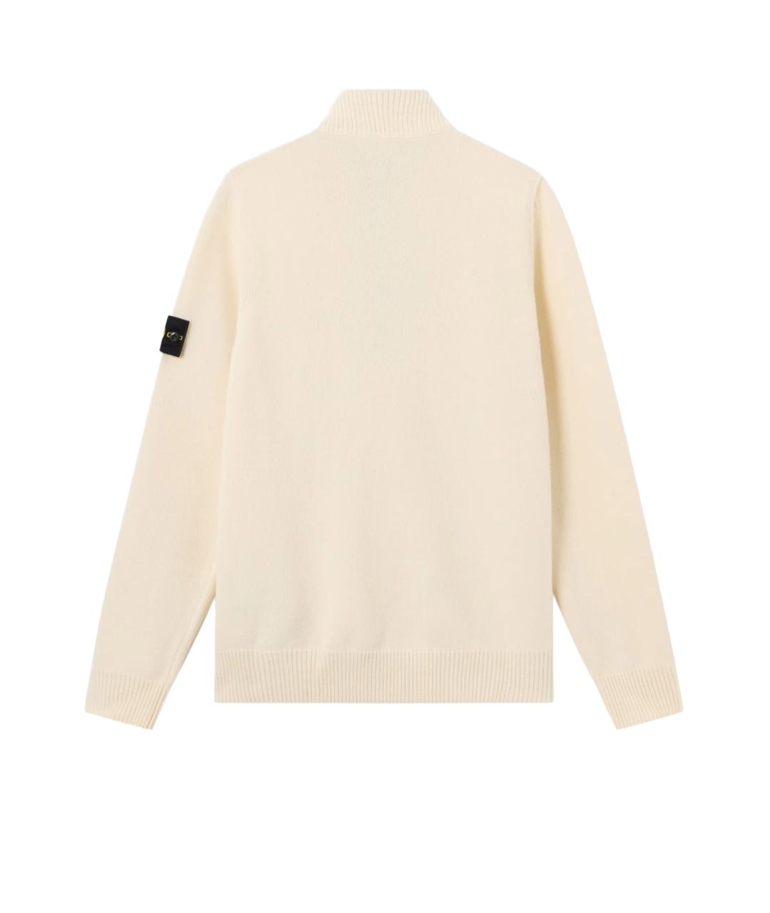 STONE ISLAND Белый шерстяной джемпер / свитер, фото 2