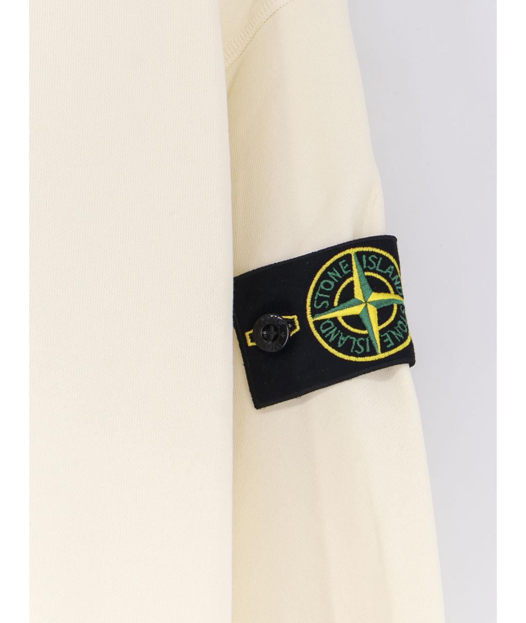 STONE ISLAND Белый хлопковый кардиган, фото 3