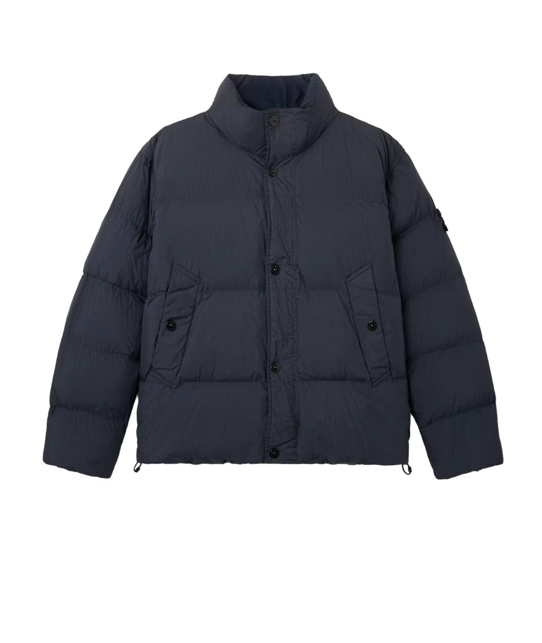 STONE ISLAND Синий полиамидовый пуховик, фото 1