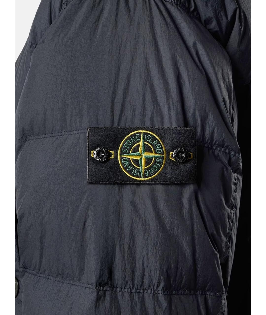 STONE ISLAND Синий полиамидовый пуховик, фото 3