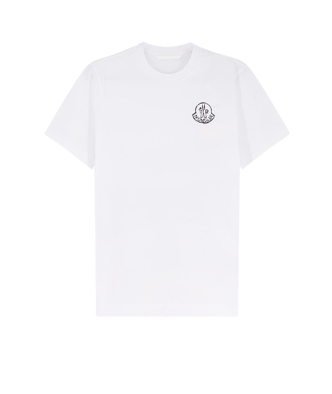 MONCLER Белая хлопковая футболка, фото 1
