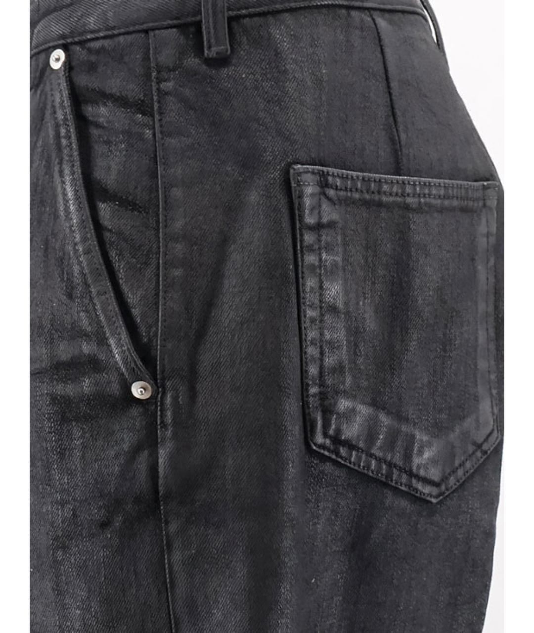 RICK OWENS DRKSHDW Черные хлопковые прямые джинсы, фото 3