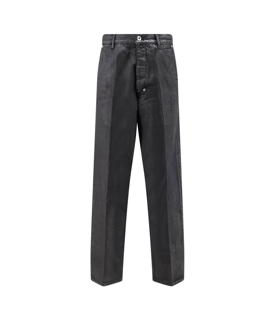 RICK OWENS DRKSHDW Черные хлопковые прямые джинсы, фото 1
