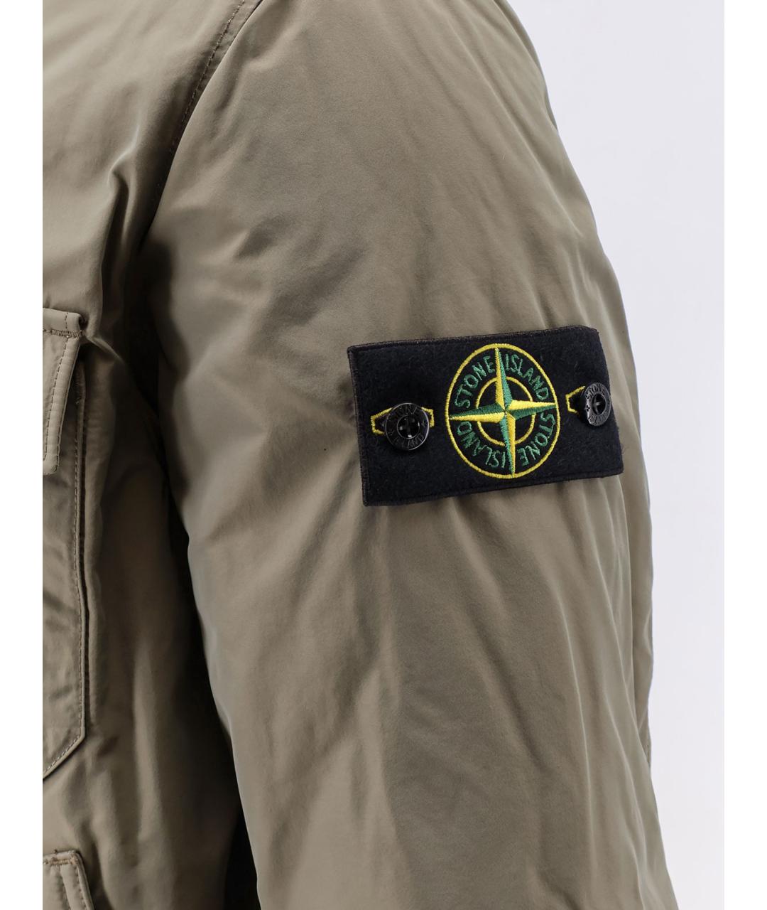 STONE ISLAND Хаки полиамидовая куртка, фото 3
