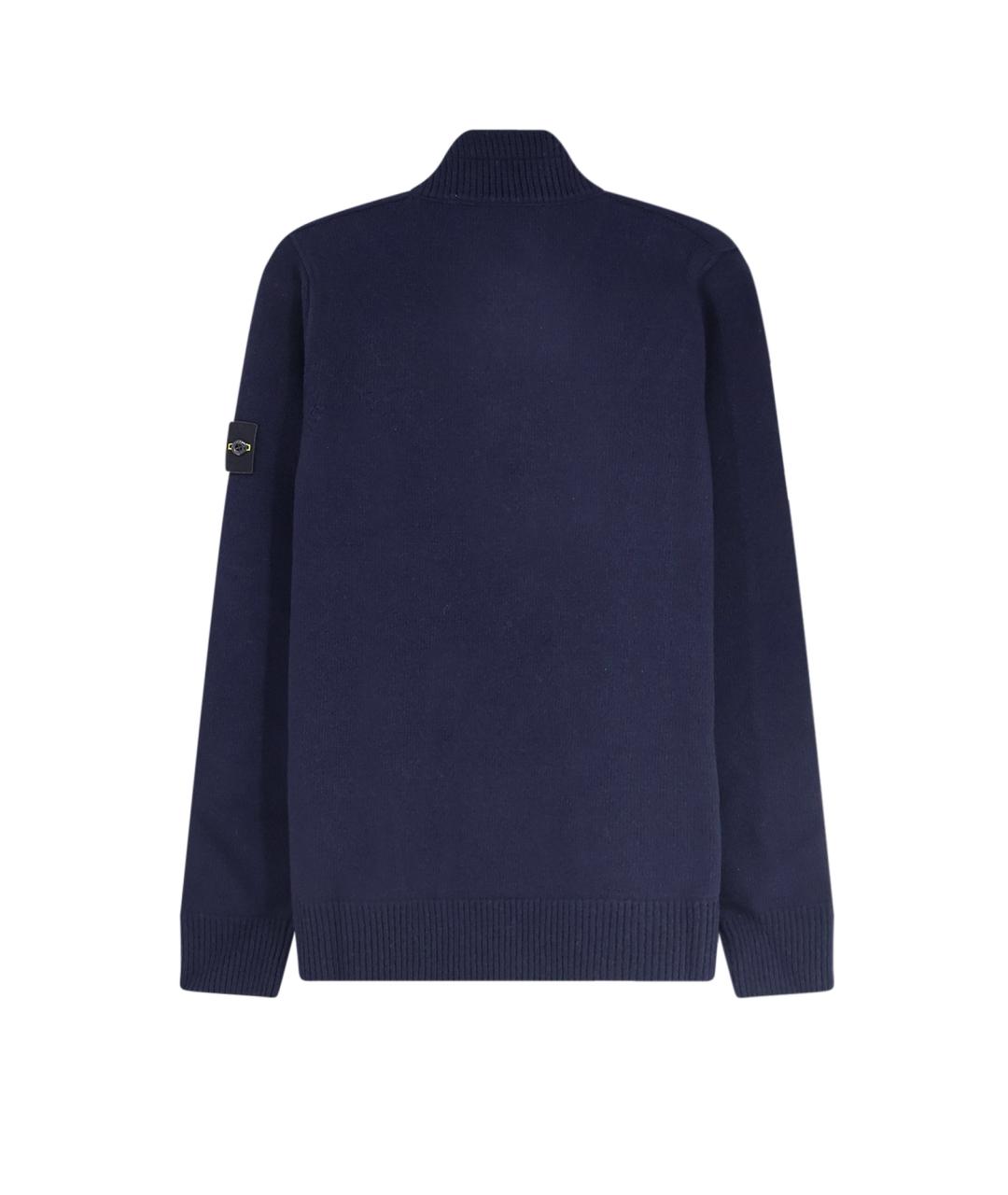 STONE ISLAND Синий шерстяной джемпер / свитер, фото 2
