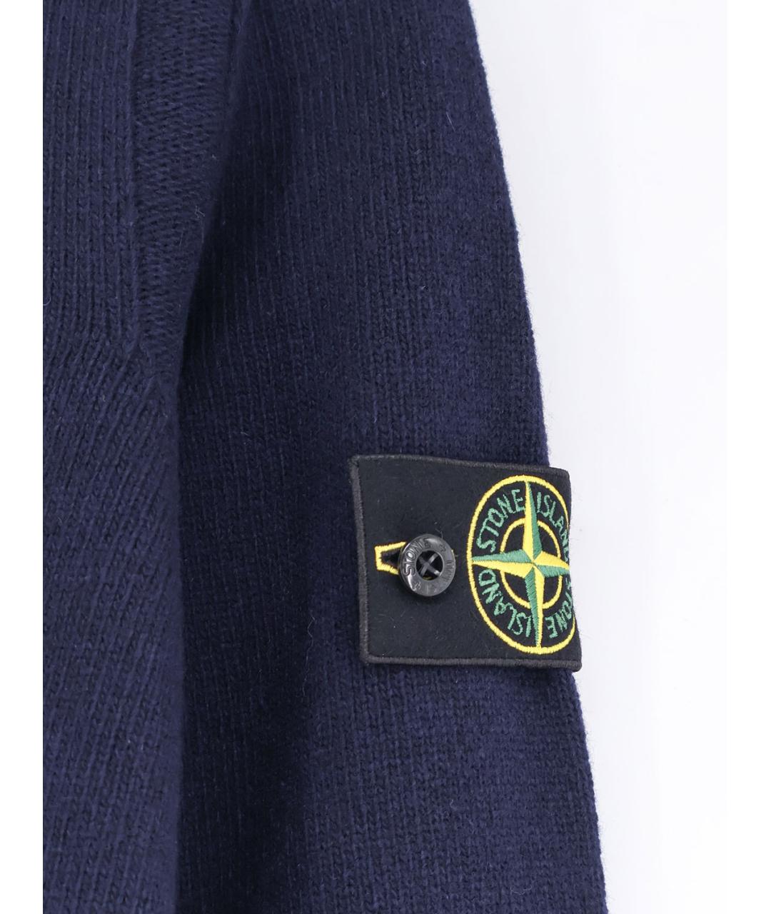 STONE ISLAND Синий шерстяной джемпер / свитер, фото 3