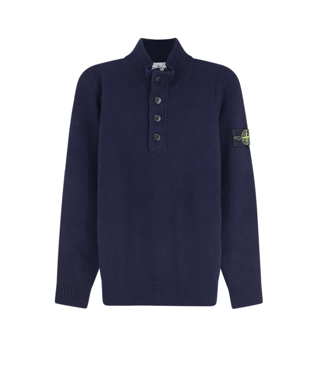 STONE ISLAND Синий шерстяной джемпер / свитер, фото 1