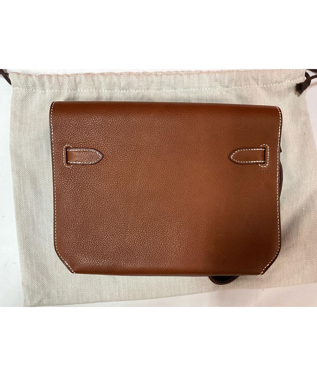 HERMES Коричневая кожаная папка для документов, фото 4