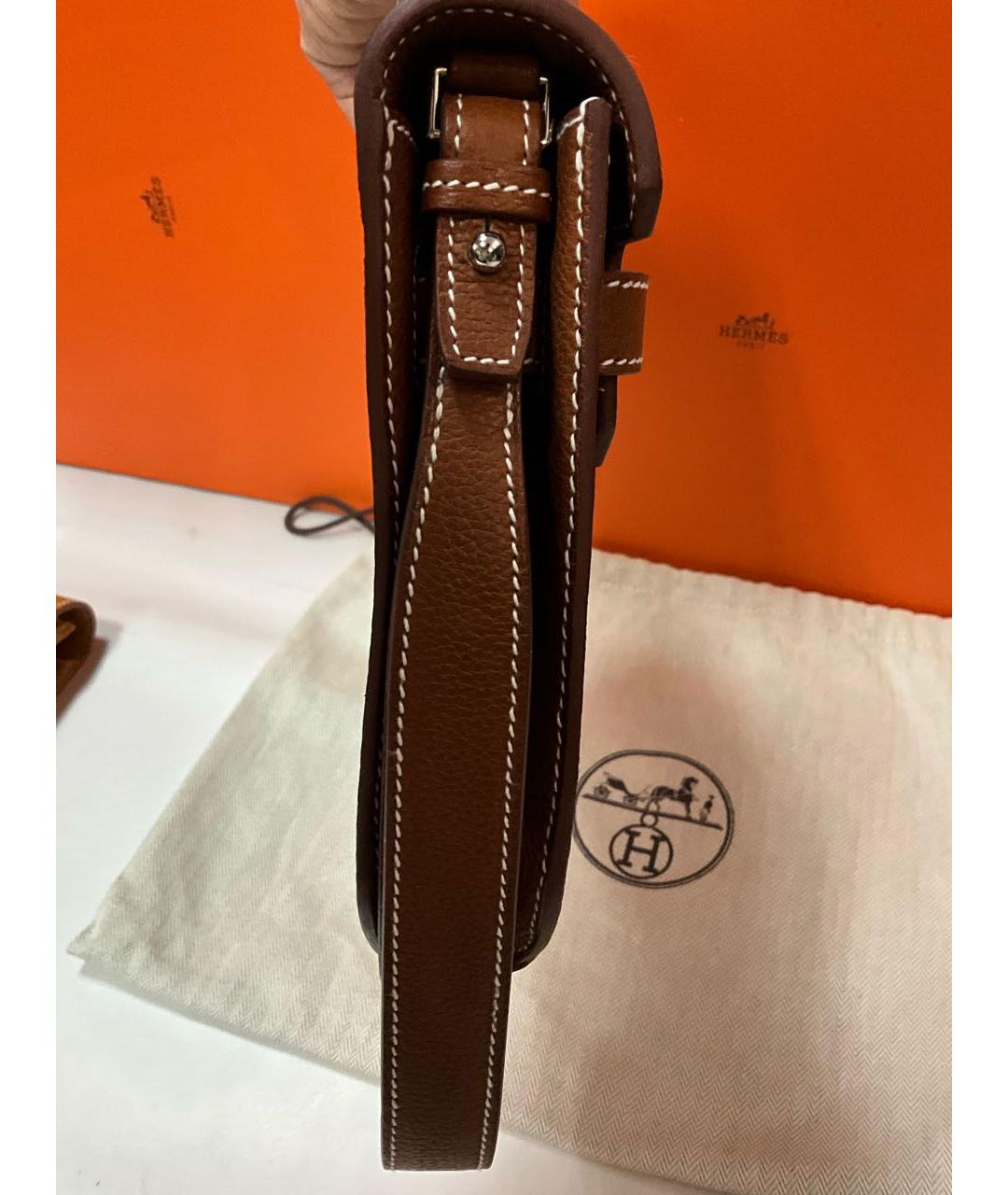 HERMES Коричневая кожаная папка для документов, фото 8