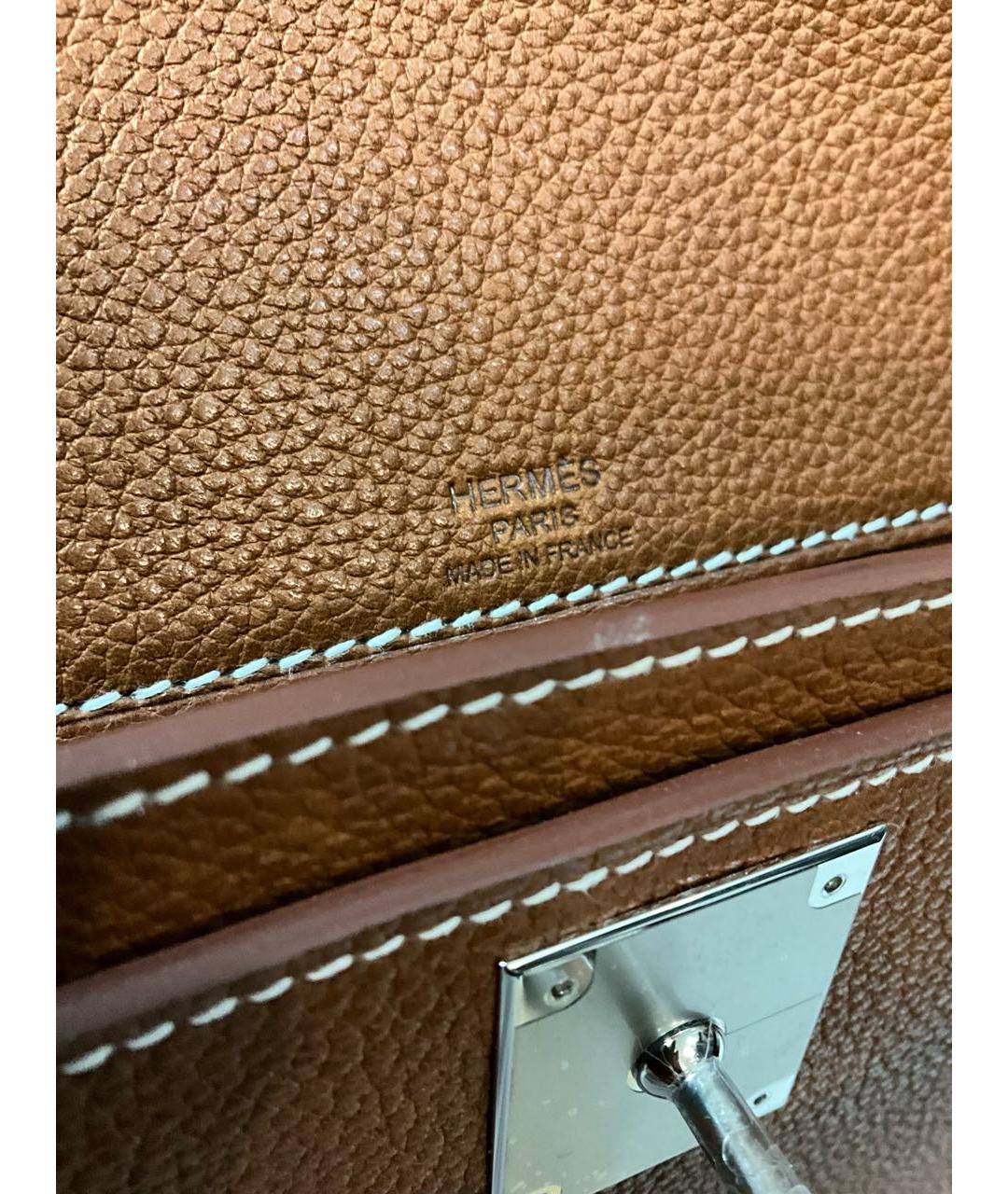 HERMES Коричневая кожаная папка для документов, фото 6