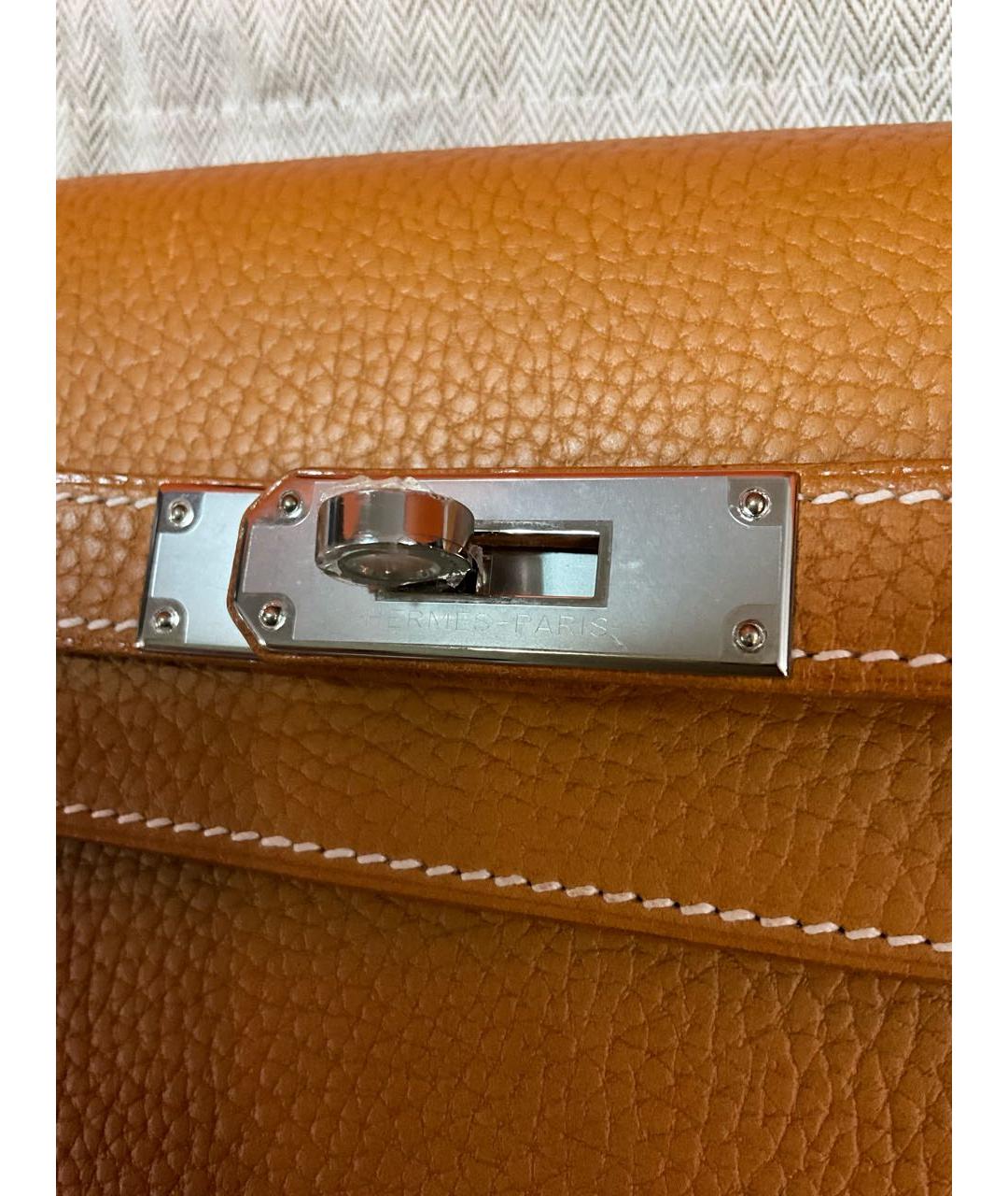 HERMES Оранжевая кожаная папка для документов, фото 4