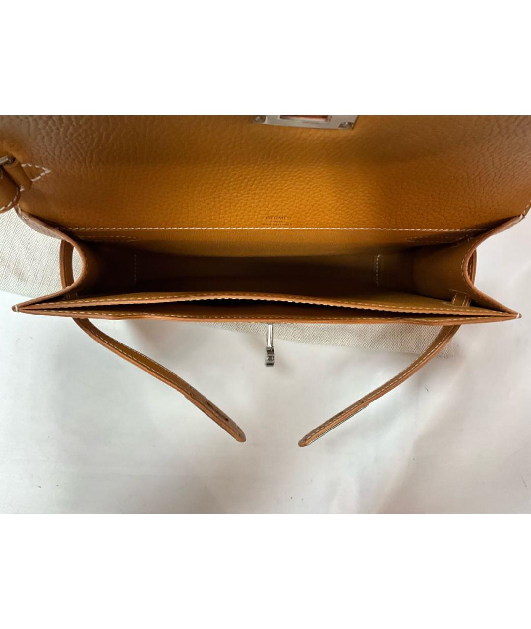 HERMES Оранжевая кожаная папка для документов, фото 7