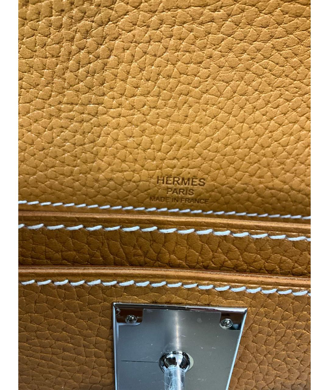 HERMES Оранжевая кожаная папка для документов, фото 5