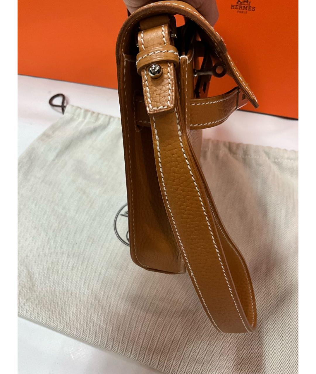 HERMES Оранжевая кожаная папка для документов, фото 8