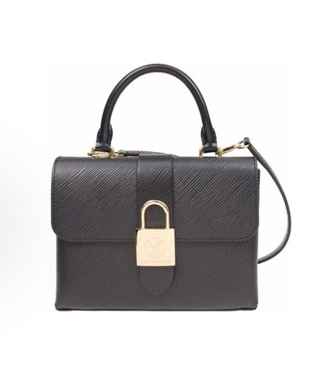 LOUIS VUITTON Черная кожаная сумка через плечо, фото 7