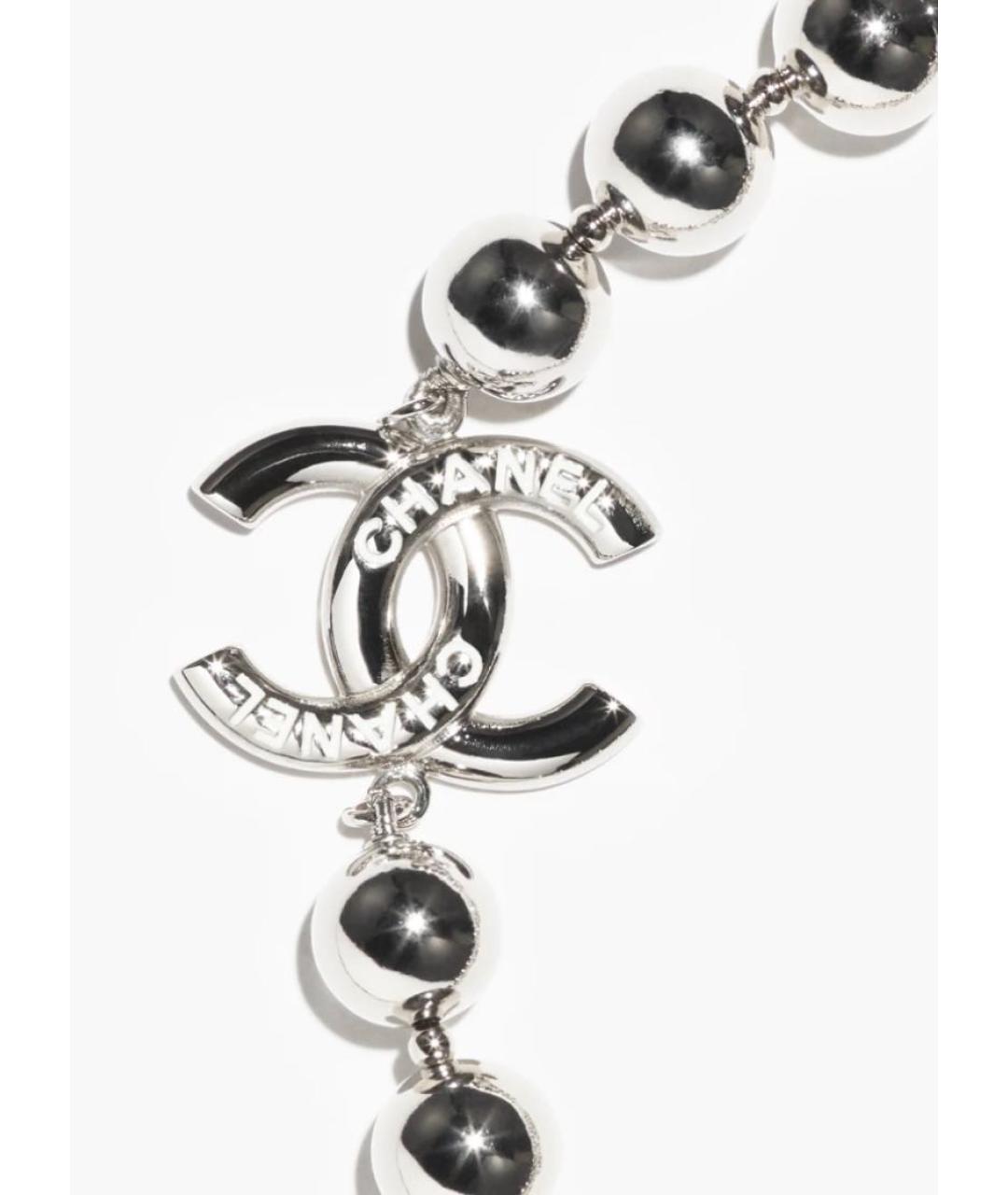 CHANEL Серебряное металлическое колье, фото 4